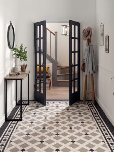 Modern pattern tile hallway inspiration